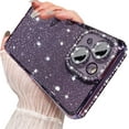 thumbnail image 1 of Glitter Bling Case for iPhone 15, Luxury Sparkly Diamond Rhinestones with Camera Lens Protector & Glitter Paper Soft TPU Plating Bumper Women Girls Slim Phone Case for iPhone 15 6.1" (Silver), 1 of 4