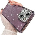 thumbnail image 1 of Glitter Bling Case for iPhone 15, Luxury Sparkly Diamond Rhinestones with Camera Lens Protector & Glitter Paper Soft TPU Plating Bumper Women Girls Slim Phone Case for iPhone 15 6.1" (Silver), 1 of 4