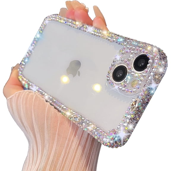Glitter Bling Sparkling Diamond Crystal Soft Compatible with iPhone Case for Women Girls (White,iPhone 11 Pro Max)