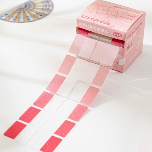 Glitter Blue Gradient Index Tabs Sticky Page Markers Aesthetic Transparent