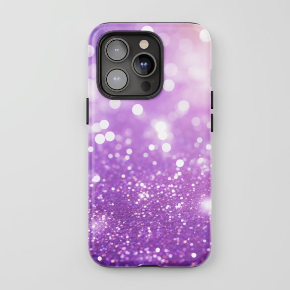 Glitter Bokeh Purple For All iPhone Series Tough Phone Case
