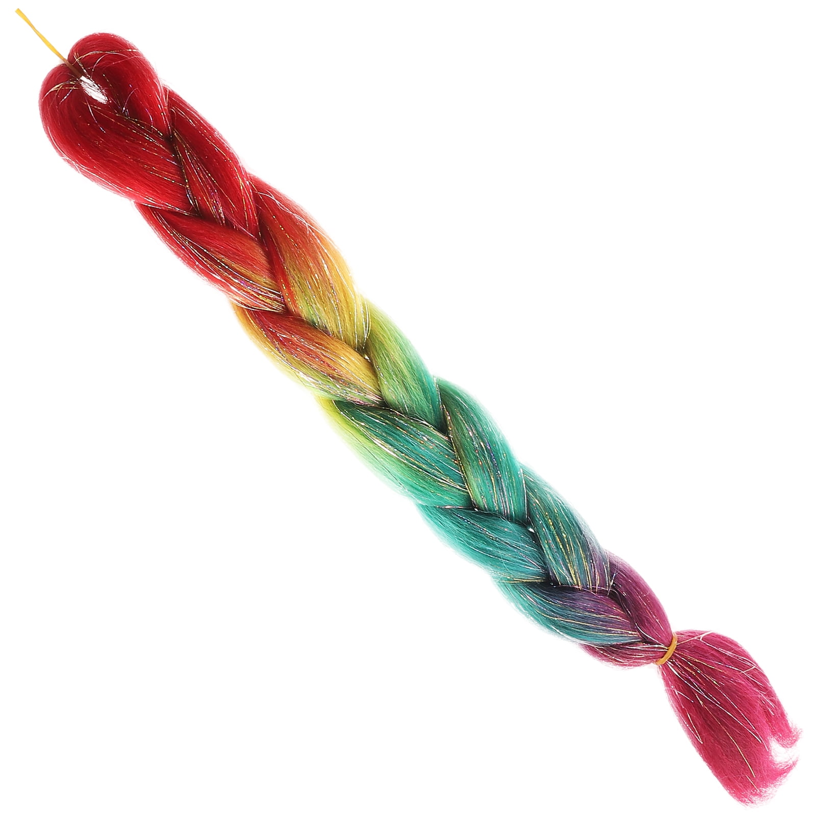 Glitter Braiding Hair Rainbow Braiding Hair Colorful Hair Extension Pre