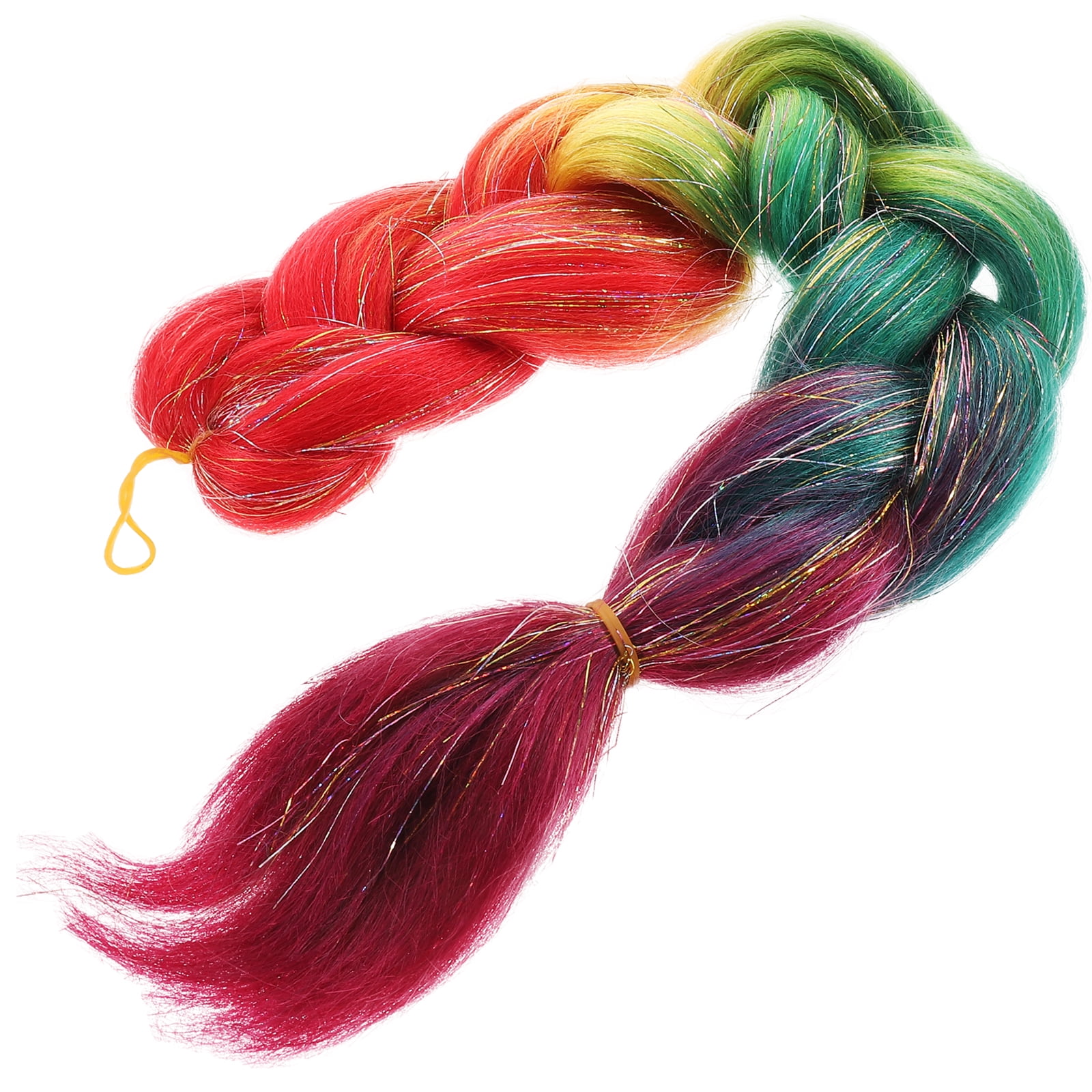Glitter Braiding Hair Rainbow Braiding Hair Colorful Hair Extension Pre