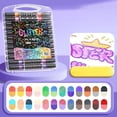 thumbnail image 1 of Glitter Brush Markers Pens,24 Colors Dual Tip Glitter Pens Set Metallic Sparkle Markers for Cards,Diy Crafts,Doodle,Writing,Adults Coloring Book,Art Supplies Scrapbooking,Glitter Markers Pen Dual Tip, 1 of 9