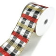 thumbnail image 1 of Glitter Buffalo Checkered Bars Wired Ribbon, 2-1/2-Inch, 10-Yard, 1 of 1