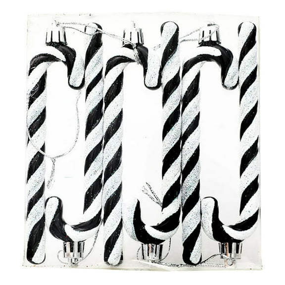 Glitter Candy Cane Christmas Tree Decorations, Ongmies Classic Striped Christmas Ornaments for Xmas Tree, Wreath and Holiday Decor, Christmas Decorations Indoor