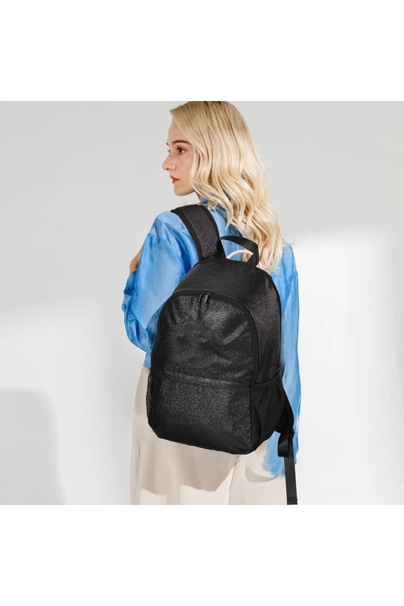 Glitter Canvas Cheer Backpack Orange Green Blue Red Black, Everyday Use Travel Bag for All People