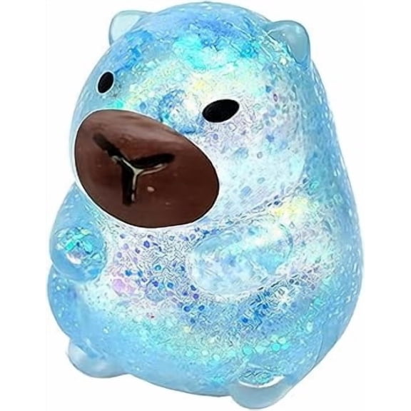 Glitter Capybara Squishy Cute Animal Stress Relief Toys 2026 Capybaras Squeeze Squishies Toys for Easter Basket Stuffers Filler Gift