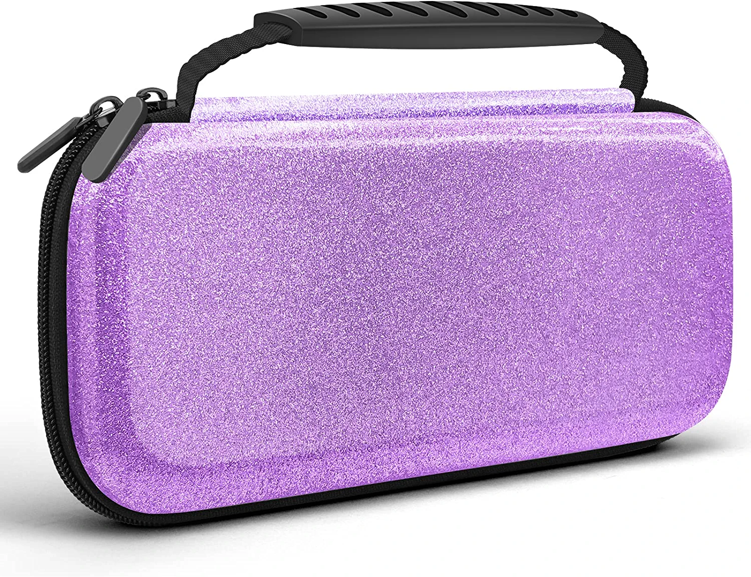 Glitter Carrying Case for Nintendo Switch and Switch OLED Console Purple Hard Travel Case Shell Pouch for Nintendo Switch Console Protective Carry