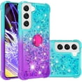 thumbnail image 1 of Glitter Case for Samsung Galaxy S23 Plus (Not S23, Bling Sparkle Colorful Gradient Quicksand Waterfall Soft TPU Liquid Case Cover with Ring Stand for Samsung Galaxy S23+Plus LSJB-Green Purple, 1 of 7