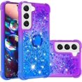 thumbnail image 1 of Glitter Case for Samsung Galaxy S23 Plus (Not S23, Bling Sparkle Colorful Gradient Quicksand Waterfall Soft TPU Liquid Case Cover with Ring Stand for Samsung Galaxy S23+Plus LSJB-Purple Blue, 1 of 14