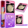 thumbnail image 1 of Glitter Case for Samsung Galaxy Z Flip 5 for Women Girls, Bling Sparkle Colorful Gradient Quicksand Waterfall Soft TPU Liquid Case Cover for Samsung Galaxy Z Flip5 LSJB-Pink Purple, 1 of 14