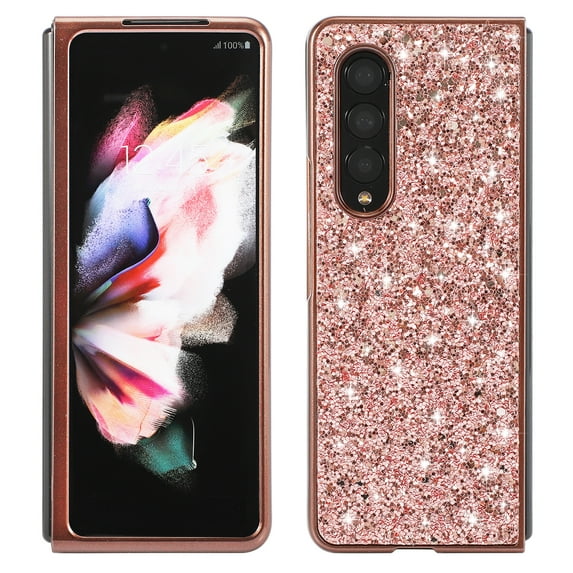 Glitter Case for Samsung Galaxy Z Fold 4 2022(5G), Allytech Slim Fit TPU Anti-Scratch Rugged Foldable Flip Shock Absorbing Sparkly
Cover for Samsung Z Fold 4, Rosegold