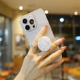 thumbnail image 1 of Glitter Case for iPhone 11 Pro Max Case 6.5 inch for Women with Expanding Phone Kickstand Ring Stand, Clear Bling Sparkle Cute Phone Cover (Silver), 1 of 9