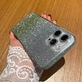 thumbnail image 1 of Glitter Case for iPhone 14 Pro Max Hard PC Anti-Scratch Anti-Fall Soft TPU Bumper Shockproof Full Camera Lens Protective Slim Luxury Bling Cover for Women Girls - Green, 1 of 13