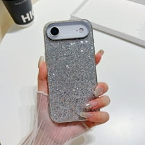 Glitter Case for iPhone 17 Air, Sparkle Crystal Bling Slim Lightweight Cover, Military Grade Protection Silicone Rubber Hard Shockproof Anti-Scratches Case for Girls Women, Silver
