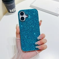 Glitter Case for iPhone 17, Sparkle Crystal Bling Slim Lightweight Cover, Military Grade Protection Silicone Rubber Hard Shockproof Anti-Scratches Case for Girls Women for iPhone 17, Blue