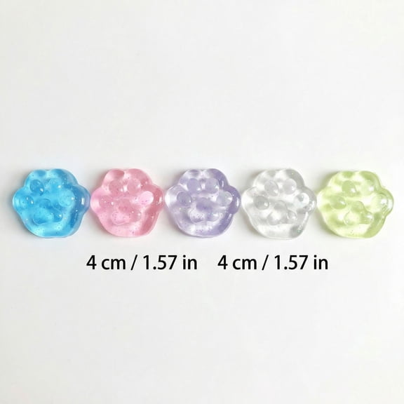 Glitter Cat Paw Adult Fidget Sensory Balls - Stress Relief Dough Figurine for Teens & Adults - Random Color Birthday & Easter Basket Gift