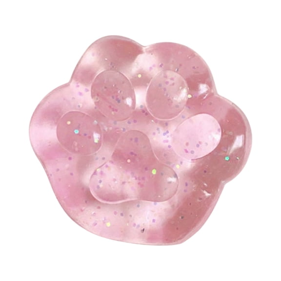 Glitter Cat Paw Stress Ball, Cube Squishies Anxiety Stress Relief, Stress Cube-Drop Malt Sugar Balls, Sensory Toys for Autism, Fidgets for Stress Relief