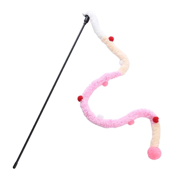 Glitter Cat Teaser Wand Delicate Grain Rod Interactive Design Fun Indoor Cat Entertainment Tool Human Pet Interaction Lightweight Daily Cat Accessory Household Pet Playtime Pink - One Size
