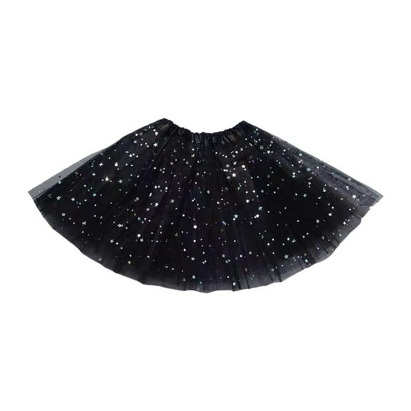 Glitter Children's Mesh Skirt Girls' Dance Performance Skirt Half Body Skirt Q0