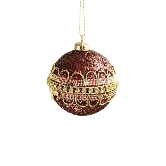Glitter Christmas Ball Ornaments Rhinestone Sequin Christmas Decor Hanging Plastic Balls Shatterproof Plastic Decor Balls for Xmas Trees Wedding Party Holiday Decor 3.15 Inch
