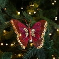 thumbnail image 1 of Glitter Christmas Butterfly Ornaments - Pack of 3 Handmade Mesh Butterflies with Clips for Tree Decor, DIY Crafting, and Holiday Party Supplies, 1 of 9