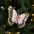 thumbnail image 1 of Glitter Christmas Butterfly Ornaments - Pack of 3 Handmade Mesh Butterflies with Clips for Tree Decor, DIY Crafting, and Holiday Party Supplies, 1 of 9
