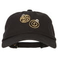 thumbnail image 1 of Glitter Christmas Ornament Embroidered Unstructured Washed Cap - Black OSFM, 1 of 5