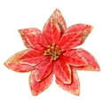 thumbnail image 1 of Glitter Christmas Tree Ornaments,Christmas Glitter Poinsettia Faux Flowers,Christmas Tree Decorations,Artificial Poinsettia Flowers for Christmas Tree New Year Home Outdoor Decoration,15pcs, 1 of 6