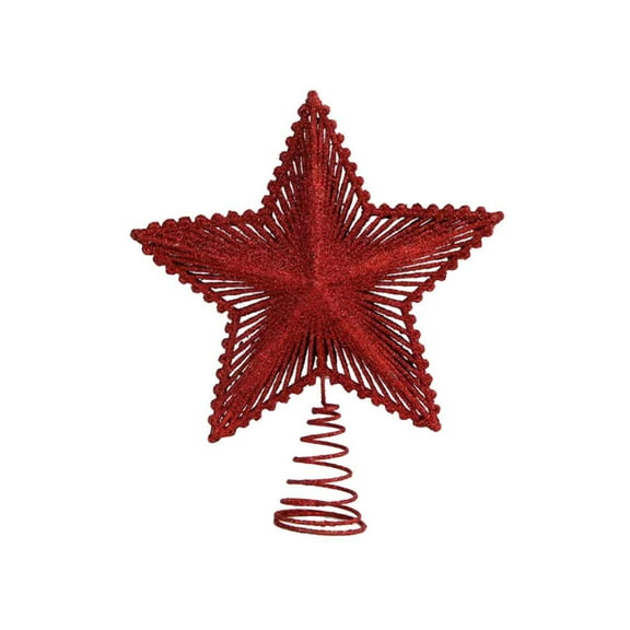 Glitter Christmas Tree Topper Iron Star Christmas Home Xmas Tree Ornaments