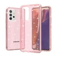 thumbnail image 1 of Glitter Clear Case for Samsung Galaxy A53 5G, Shining Sparkle Bling Military Grade Soft TPU Anti-Scratch Shockproof Cover Full Coverage Non-Yellowing Non-Slip Translucent Slim Lightweight Case,Pink, 1 of 5
