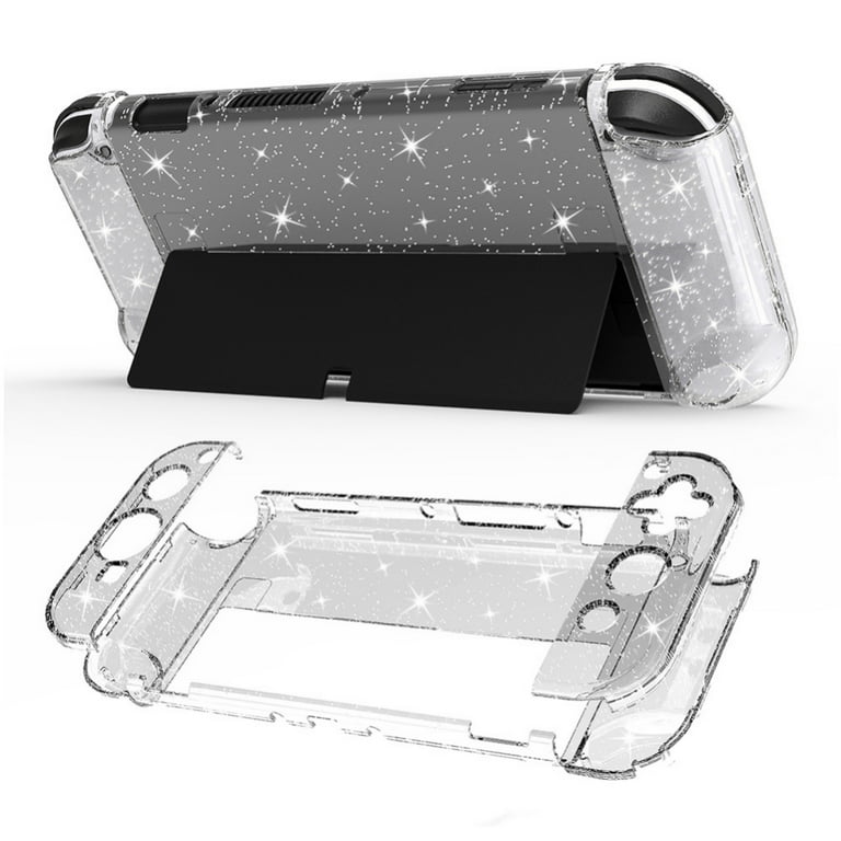  DLseego Protective Glitter Case Compatible with Switch OLED  Console Updated Version, Glitter Bling Soft TPU Cover with Shock-Absorption  and Anti-Scratch Design-Crystal Glitter : Video Games