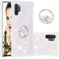 thumbnail image 1 of Glitter Clear Sparkly Bling Case for Samsung Galaxy Note 10+ Plus, Rugged Shockproof Flowing Liquid Floating Cover Women with Ring Holder Case for Samsung Galaxy Note 10 Plus  Colorful, 1 of 14