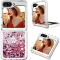 thumbnail image 1 of Glitter Clear Sparkly Bling Case for Samsung Galaxy Z Flip5, Flowing Liquid Quicksand Cover Soft TPU Phone Case for Samsung Galaxy Z Flip 5  Rose Gold, 1 of 12