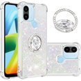 thumbnail image 1 of Glitter Clear Sparkly Bling Case for Xiaomi Redmi A1, Rugged Shockproof Flowing Liquid Floating Cover for Women with Ring Holder Phone Case for Xiaomi Redmi A1  Colorful, 1 of 14