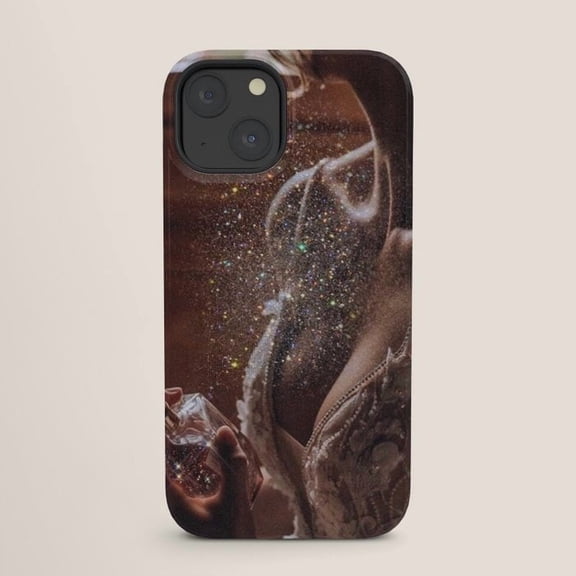 Glitter Cloud and Sparkles Tough Case for Apple iPhone Series, Dual-Layer Polycarbonate and TPU