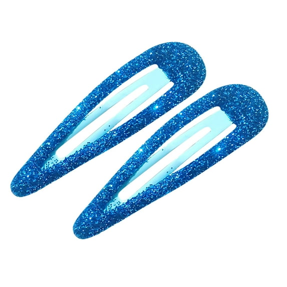 Glitter Colorful Snap Hair Clips Set, 2" Non-Slip Barrettes for Women, Teens, and Small Hair Styles