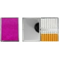 thumbnail image 1 of Set of 2 Metal-Plated 100s Ultra Compact Cigarette Case With Insert (Fuchsia Glitter), 1 of 2
