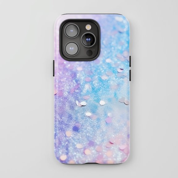 Glitter Confetti For All iPhone Series Tough Phone Case Abstract Pastel