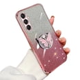 thumbnail image 1 of Glitter Cover Compatible with Samsung Galaxy A25 Case Butterfly Kickstand Case for Samsung A25 Soft TPU Electroplated Bling Shockproof Shell for Women Girls Cover for Galaxy A25, 1 of 7