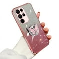 thumbnail image 1 of Glitter Cover Compatible with Samsung Galaxy S24 Ultra Case Butterfly Kickstand Case for Samsung S24 Ultra Soft TPU Electroplated Bling Shockproof Shell for Women Girls Cover for Galaxy S, 1 of 7