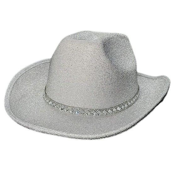 Glitter Cowboy Hat Fedora Cowgirl Hat Bachelorette Party Hat For Bridal Party Western Cowboy Hat Bachelorette Party Prop
