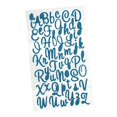 thumbnail image 1 of Glitter Cursive Alphabet Letter Stickers, 1-Inch, 50-count, Aqua, 1 of 1