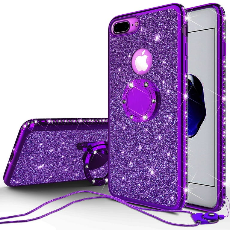 Galaxy Wireless USA Glitter Ring Phone Case, Kickstand, Bling