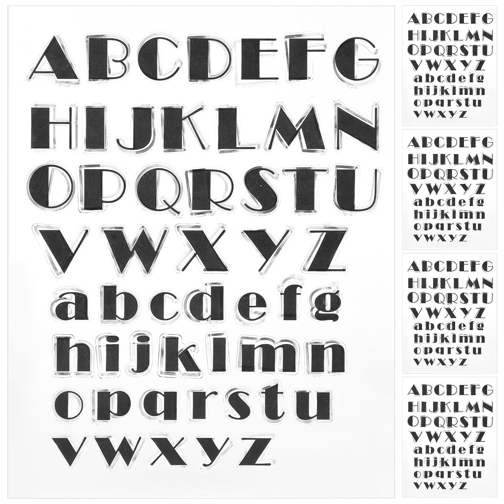 Glitter Design Alphabet Letter Stickers, 5Pcs Self Adhesive With ...