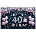 thumbnail image 1 of Glitter Design Happy Birthday Banner Balloon Decoration Happy 40 Birthday Confetti Design for Birthday Party Indoor Decoration Photo Shoot, 1 of 7