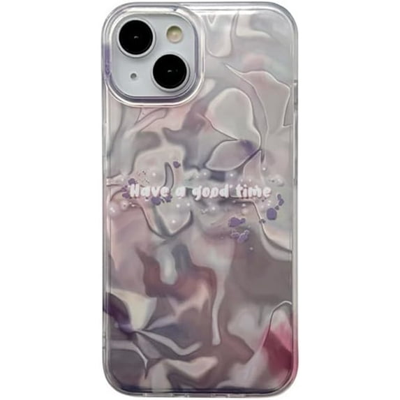 Glitter Dot Letters Laser Water Ripple Soft for iPhone Case (Pink,iPhone 15 Pro)