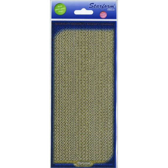 Glitter Dots Assorti Peel-Off Stickers-Gold