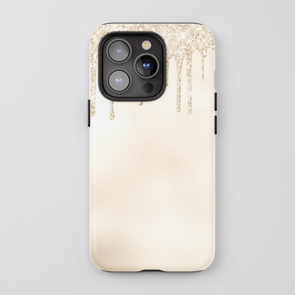 Glitter Drip For All iPhone Series Tough Phone Case Glam Gold